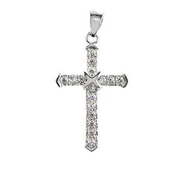 CRUZ CIRCONITAS PLATA 1ª LEY 25 X 17 MM