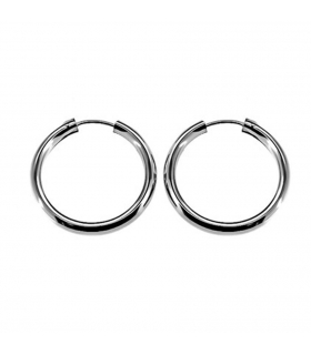 PENDIENTES AROS PLATA 1ª LEY 2 X 16                                   