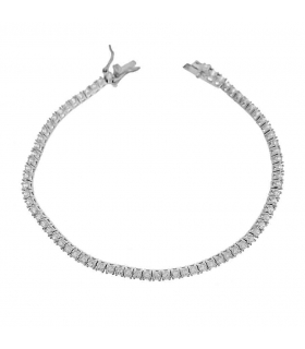 PULSERA RIVIERE MUJER PLATA 1ª LEY 18 CM