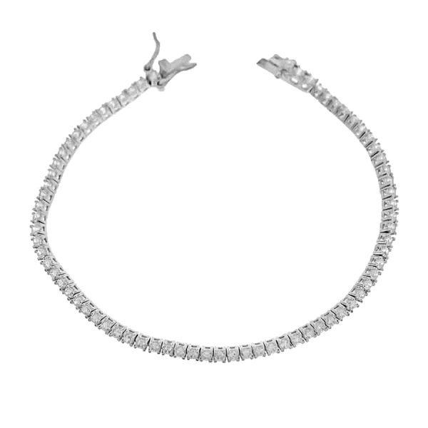 PULSERA RIVIERE MUJER PLATA 1ª LEY 18 CM