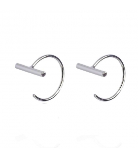 PENDIENTES AROS PLATA PRIMERA LEY 1 X 9 MM.
