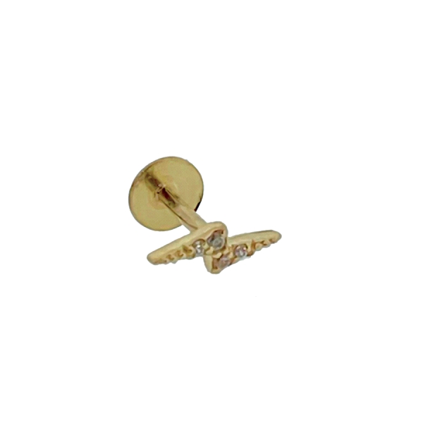 PIERCING OREJA CARTILAGO ORO PRIMERA LEY