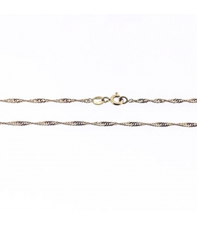 COLLAR CADENA SINGAPUR ORO 18 KTES. 40 CM.