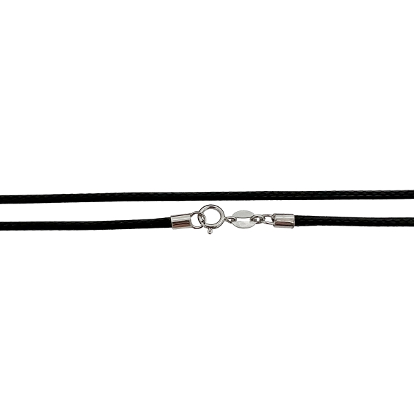 COLLAR SINTÉTICO  PLATA PRIMERA LEY 45 CM.