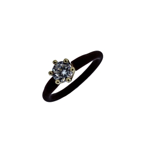 ANILLO CAUCHO MARRON PLATA PRIMERA LEY