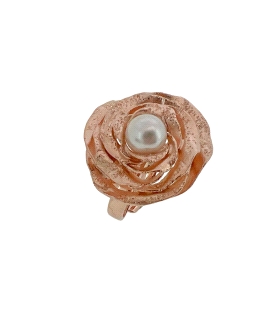 ANILLO FLOR DISEÑO PLATA 1ª LEY ROSA 27