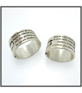 ANILLO ROSARIO PLATA 1ª LEY MEDIDA AJUST