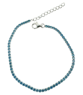 PULSERA RIVIERE PLATA 1ª LEY 16 + 3 CM.