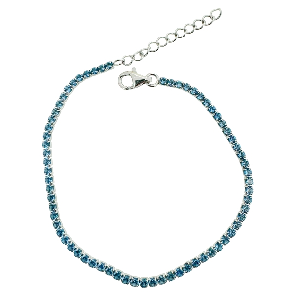 PULSERA RIVIERE PLATA 1ª LEY 16 + 3 CM.