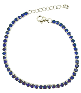 PULSERA RIVIERE PLATA 1ª LEY 16 + 3 CM.