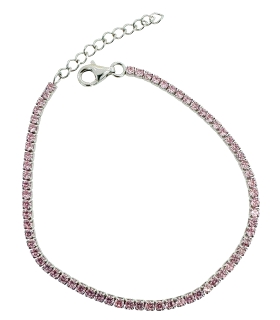 PULSERA RIVIERE PLATA 1ª LEY 16 + 3 CM.