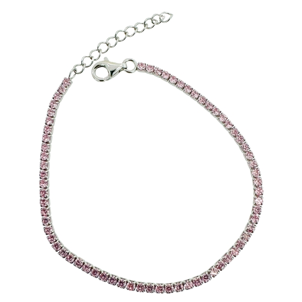 PULSERA RIVIERE PLATA 1ª LEY 16 + 3 CM.