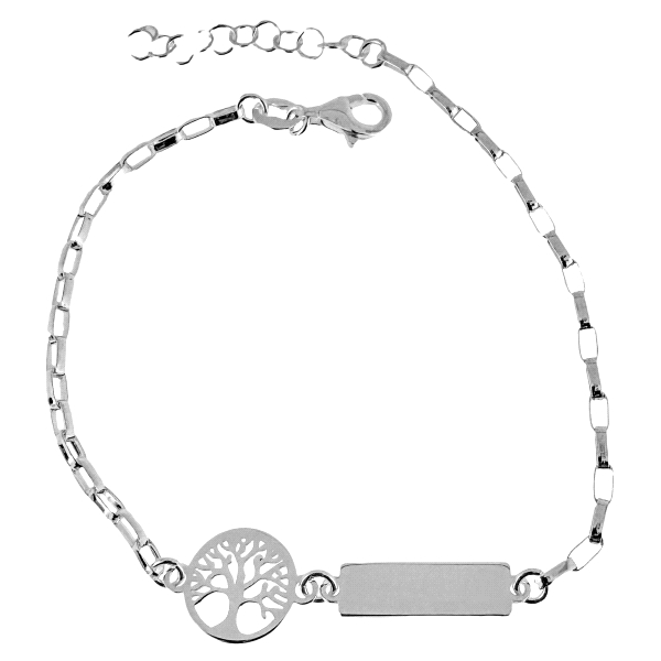 PULSERA ARBOL DE LA VIDA + PLACA BRILLO