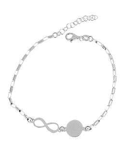 PULSERA INFINITO + DISCO BRILLO PLATA 1ª