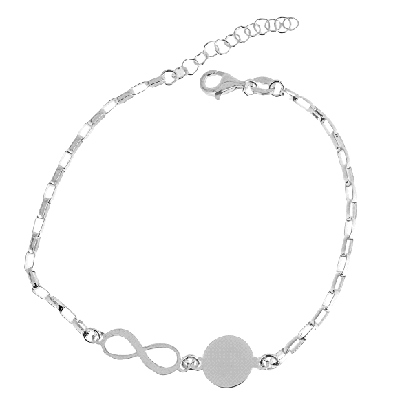 PULSERA INFINITO + DISCO BRILLO PLATA 1ª