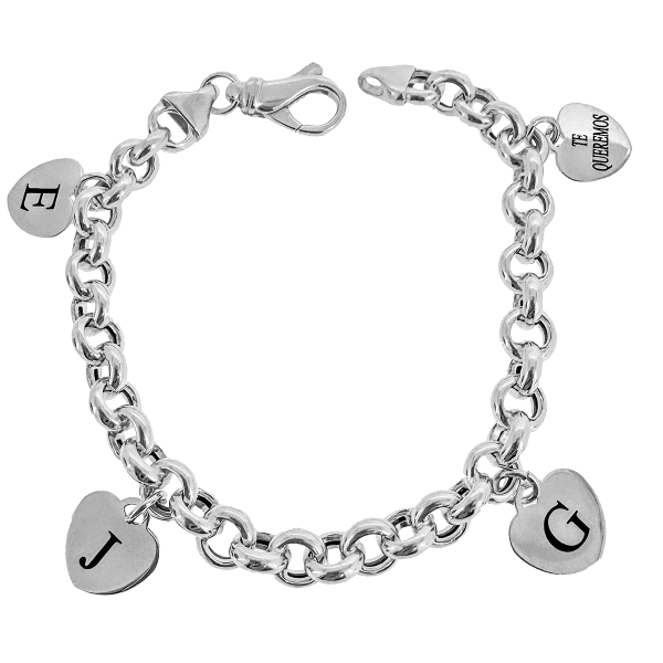 PULSERA ROLO PLATA 1ª LEY 7 X 19 CM + 4