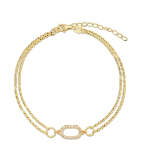 PULSERA MUJER PLATA 1ª LEY 16 + 3 CM.