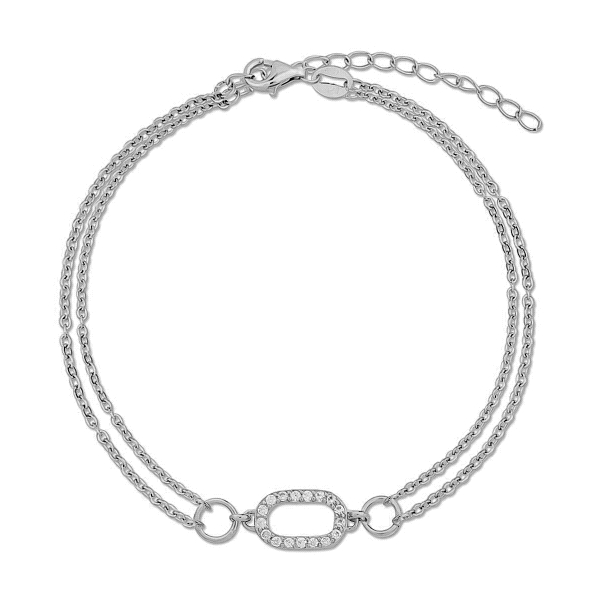 PULSERA MUJER PLATA 1ª LEY 16 + 3 CM.
