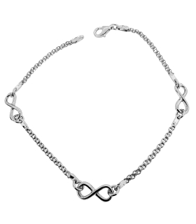 PULSERA INFINITO PLATA 1ª LEY 19 CM.