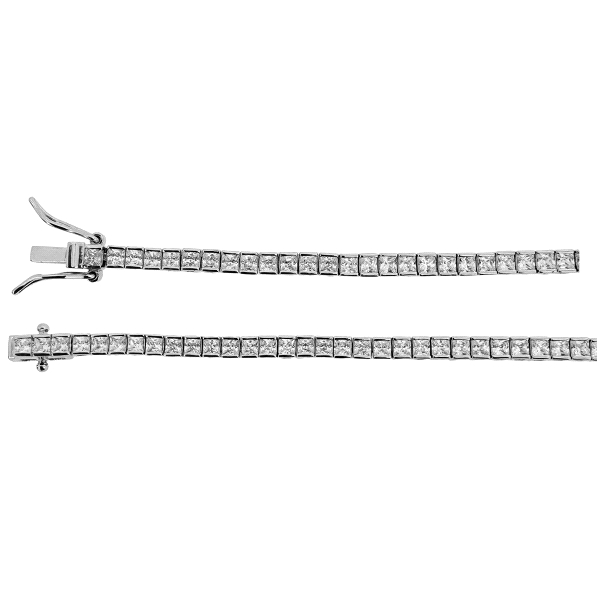 PULSERA RIVIERE MUJER PLATA 1ª LEY 18 CM