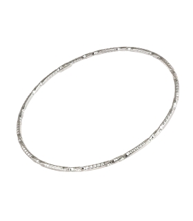 PULSERA SEMANARIO TRENZADO BRILLO PLATA