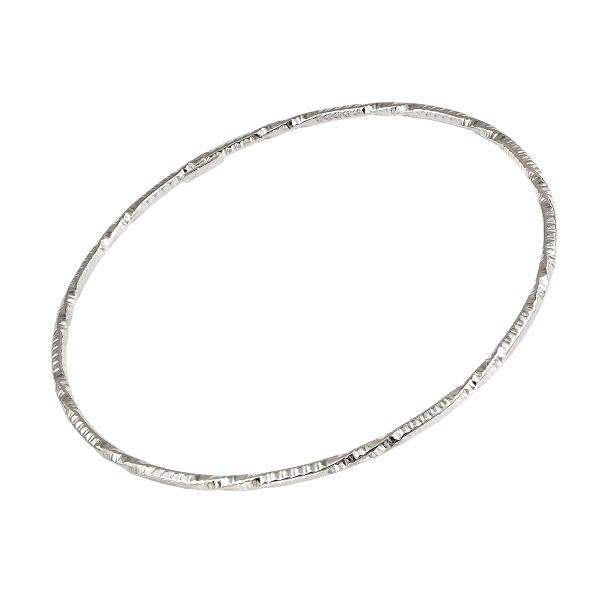 PULSERA SEMANARIO TRENZADO BRILLO PLATA