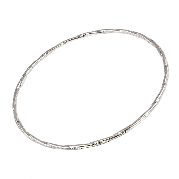 PULSERA SEMANARIO TRENZADO BRILLO PLATA