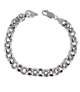 PULSERA ROLO PLATA 1ª LEY 9 X 22 CM