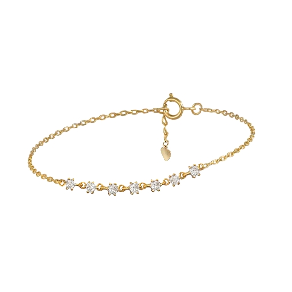PULSERA CLASICA PLATA 1ª LEY 16 + 3 CM.