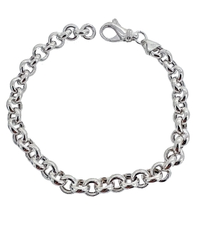 PULSERA ROLO PLATA 1ª LEY 7 X 19 CM