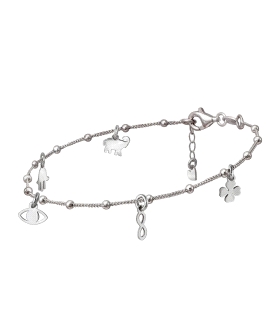 PULSERA MOTIVOS DE LA SUERTE PLATA 1ª LE