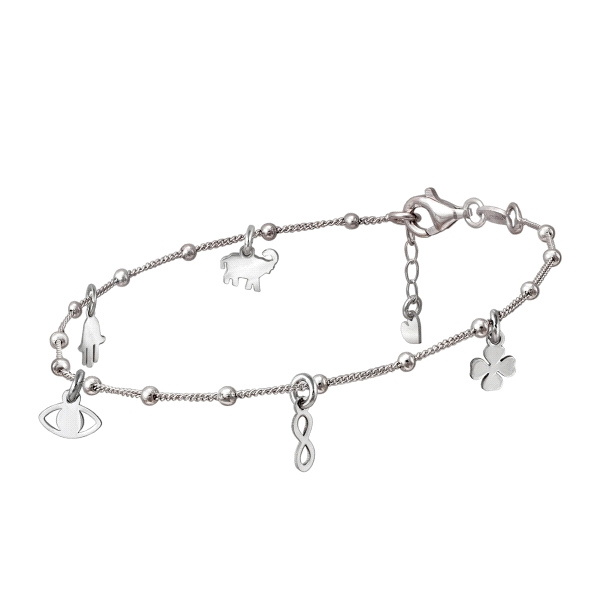 PULSERA MOTIVOS DE LA SUERTE PLATA 1ª LE
