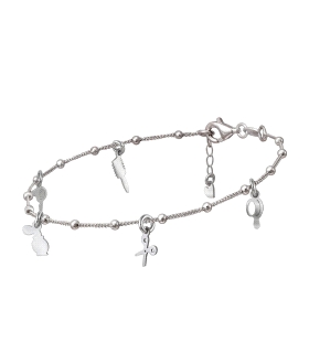 PULSERA MOTIVOS ENFERMERA PLATA 1ª LEY
