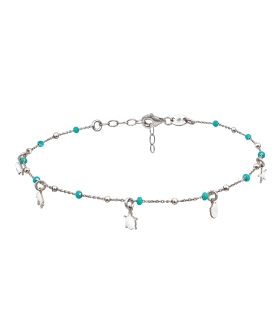 PULSERA TOBILLERA PLATA 1ª LEY RODIADA