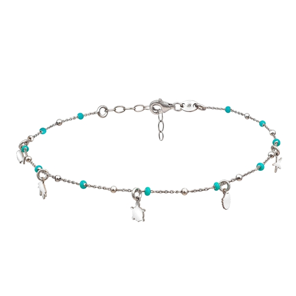 PULSERA TOBILLERA PLATA 1ª LEY RODIADA