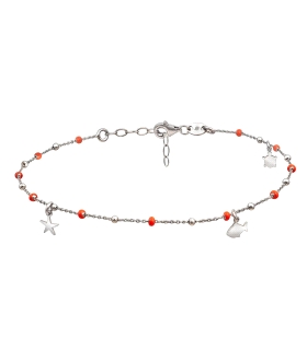 PULSERA TOBILLERA PLATA 1ª LEY RODIADA