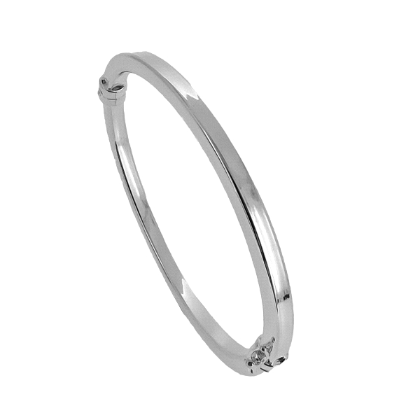 PULSERA RIGIDA TABLA BRILLO PLATA 1ª LEY