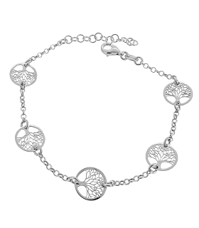 PULSERA ARBOL DE LA VIDA PLATA 1ª LEY RO