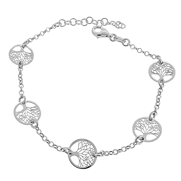 PULSERA ARBOL DE LA VIDA PLATA 1ª LEY RO