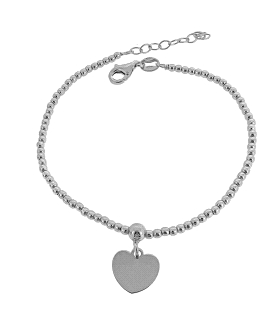 PULSERA CORAZON ENAMORADOS PLATA PRIMERA