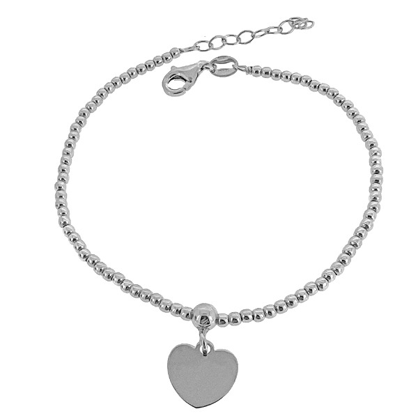 PULSERA CORAZON ENAMORADOS PLATA PRIMERA