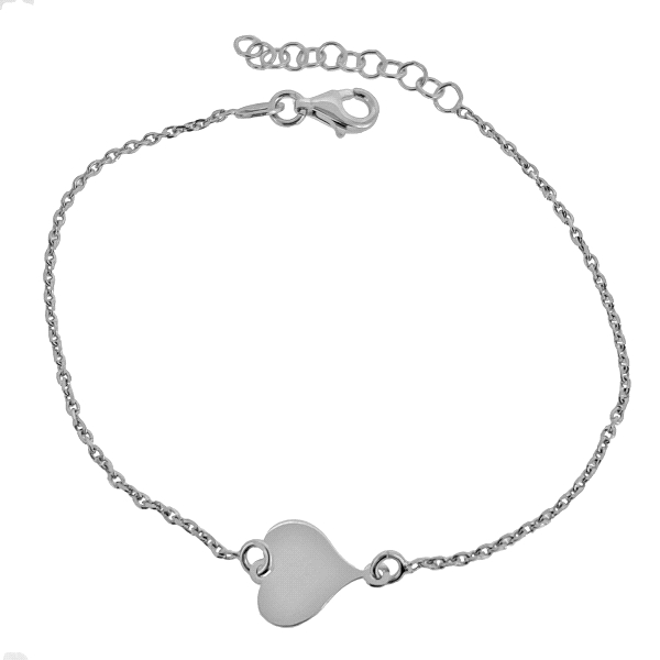 PULSERA CORAZON ENAMORADOS PLATA PRIMERA