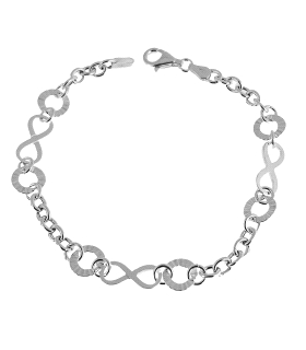 PULSERA MUJER INFINITO PLATA 1ª LEY 19 C