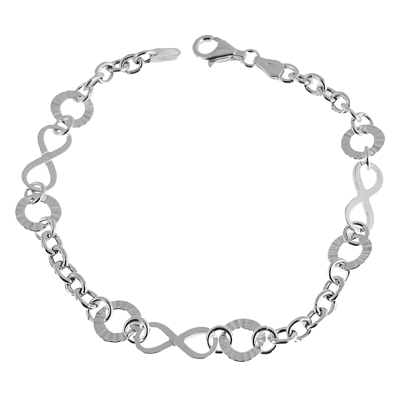 PULSERA MUJER INFINITO PLATA 1ª LEY 19 C