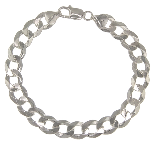 PULSERA CADENA BARBADA HOMBRE PLATA 1ª L
