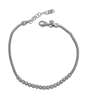 PULSERA RIVIERE PLATA 1ª LEY 16 + 3 CM