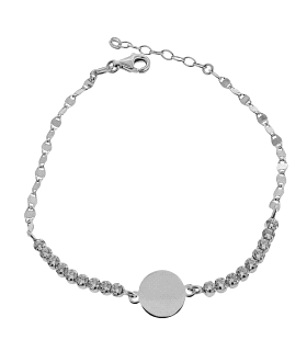 PULSERA RIVIERE PLATA 1ª LEY 17 + 3 CM.