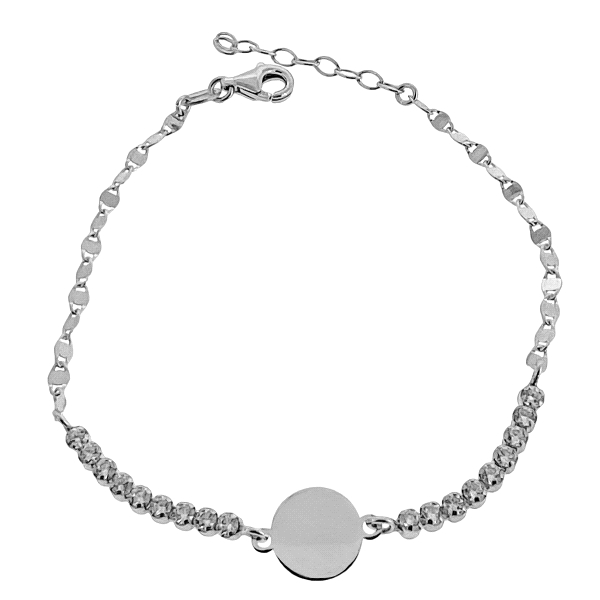 PULSERA RIVIERE PLATA 1ª LEY 17 + 3 CM.