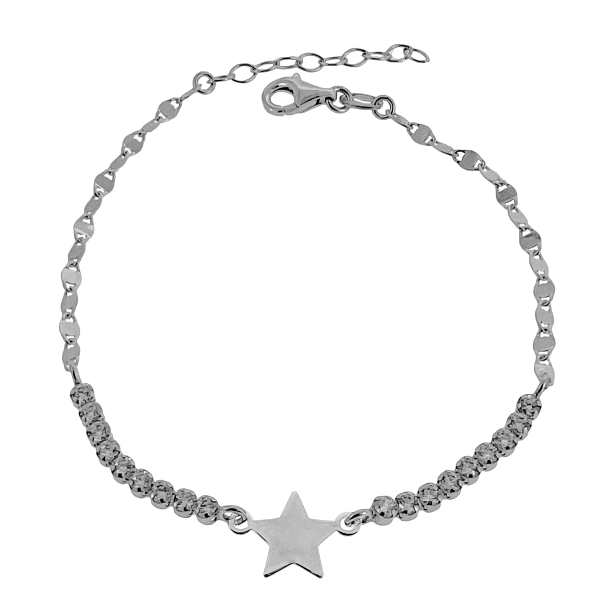 PULSERA RIVIERE PLATA 1ª LEY 17 + 3 CM.