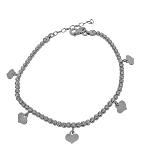 PULSERA RIVIERE PLATA 1ª LEY 17 + 3 CM.